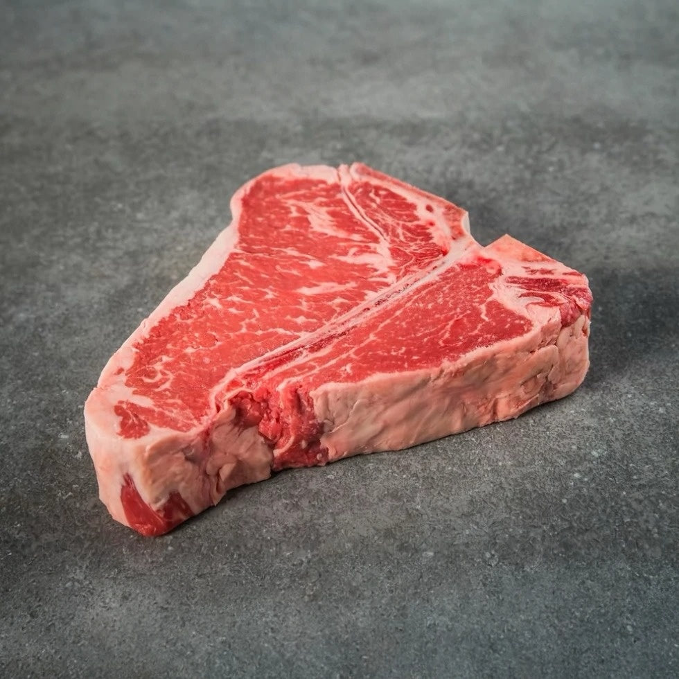 Tender Valley - Australian - Black Angus T-Bone. MB3+ Grain-Fed