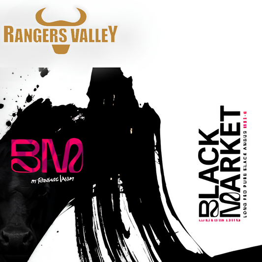 Rangers Valley Black Market - Australian - Eye Of Round Stew Cubes. MB5+ Grain-Fed 270 Days.