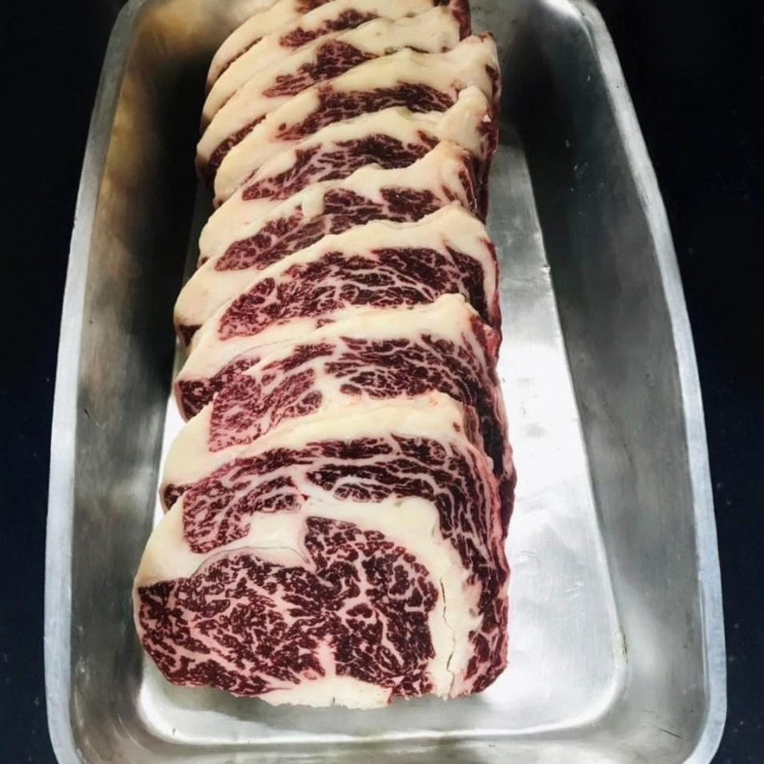 Jac Wagyu - Australian - Full-Blood Ribeye. MB8/9 Grain-Fed 400 Days.