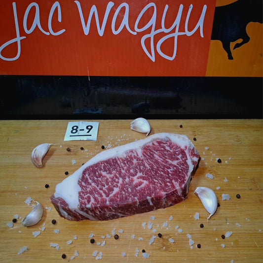 Jac Wagyu - Australian - Striploin. MB8/9 Grain-Fed 400 Days. [ Oktoberfest Promotion ]