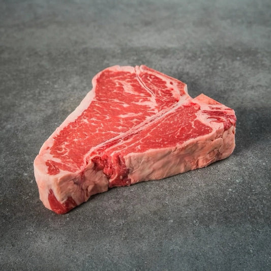 Tender Valley - Australian - Black Angus T-Bone. MB3+ Grain-Fed