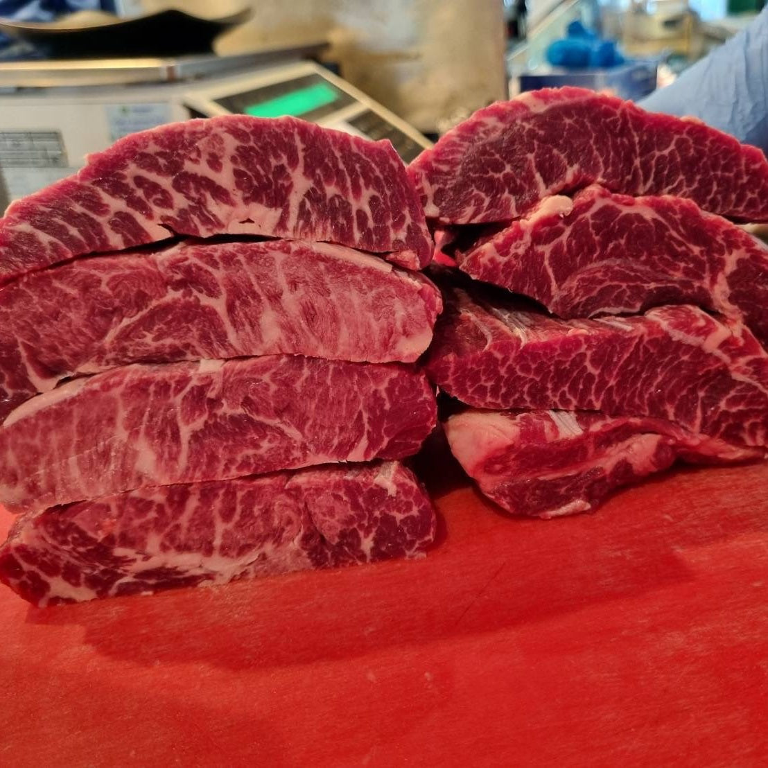 Jack's Creek - Australian - Superior Marbling Black Angus Flat Iron. MB3 Grain-Fed Angus Beef Taste