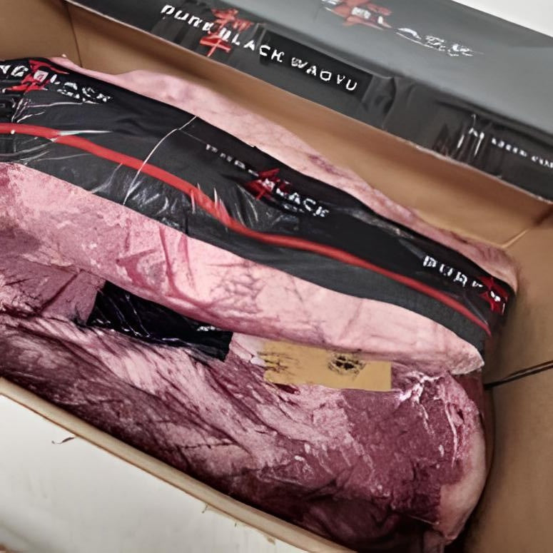 Pure Black Wagyu - Australian - Black Angus Wagyu Brisket (Packer With Point And Flat Section). MB6/7 Grain-Fed