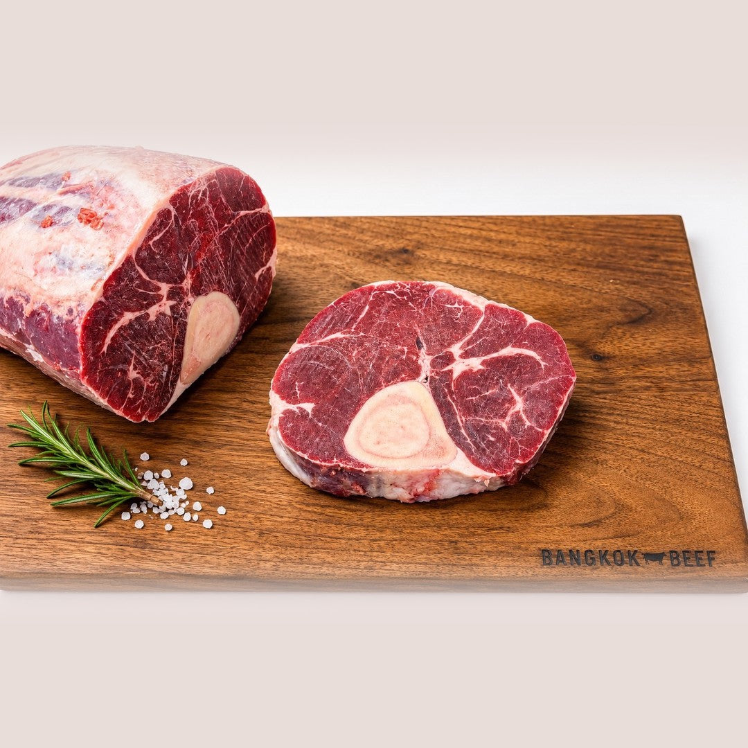 Dine Unique Australian Angus Shank (Bone-In) Grain-Fed Cross-Cut Osso Buco whole piece – Bangkok Beef