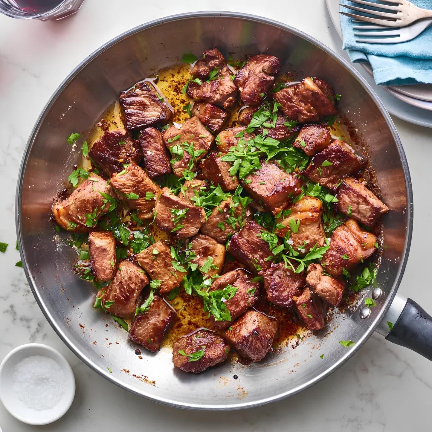 Diamantina - Australian - Wagyu Top Sirloin Steak Steak Bites / Diced Steak. MB6/7