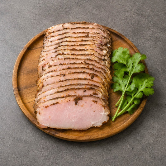 Free Range Artisanal Pork Pastrami.
