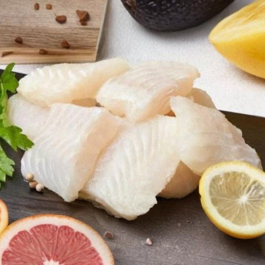 Dory (Pangasius) Fillet. Boneless, Frozen Cubes (20g-30g each)