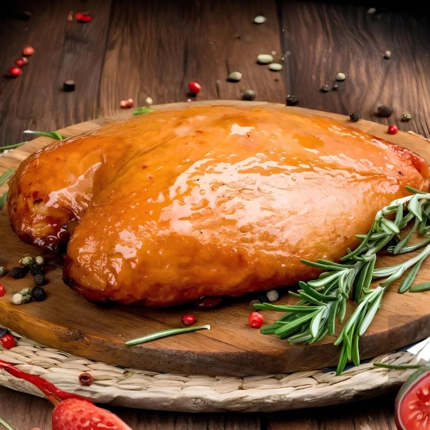 Smoked Chicken Breast. Wood-Smoked. Juicy And Tender Individually Packed