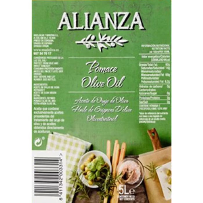 Alianza - Spanish - Pomace Olive Oil. 5 Liters
