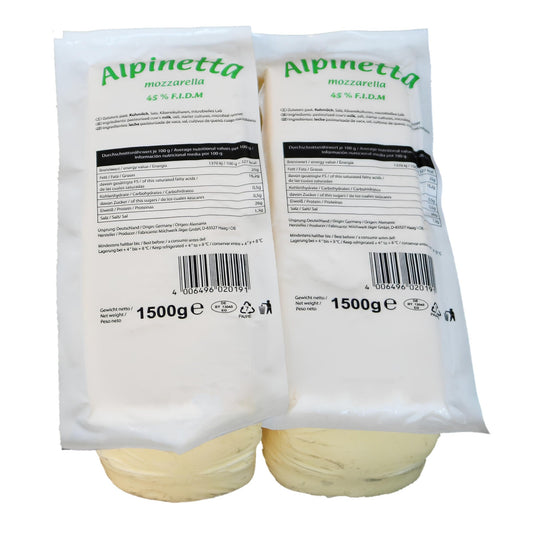 Alpinetta - German - Mozzarella Cheese. 1.5KG