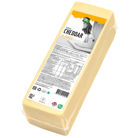 Arla UK - Pro White Cheddar Cheese. Buy 1 block (2.5 kg) - Get 1 block FREE! [ November Harvest Promotion ]