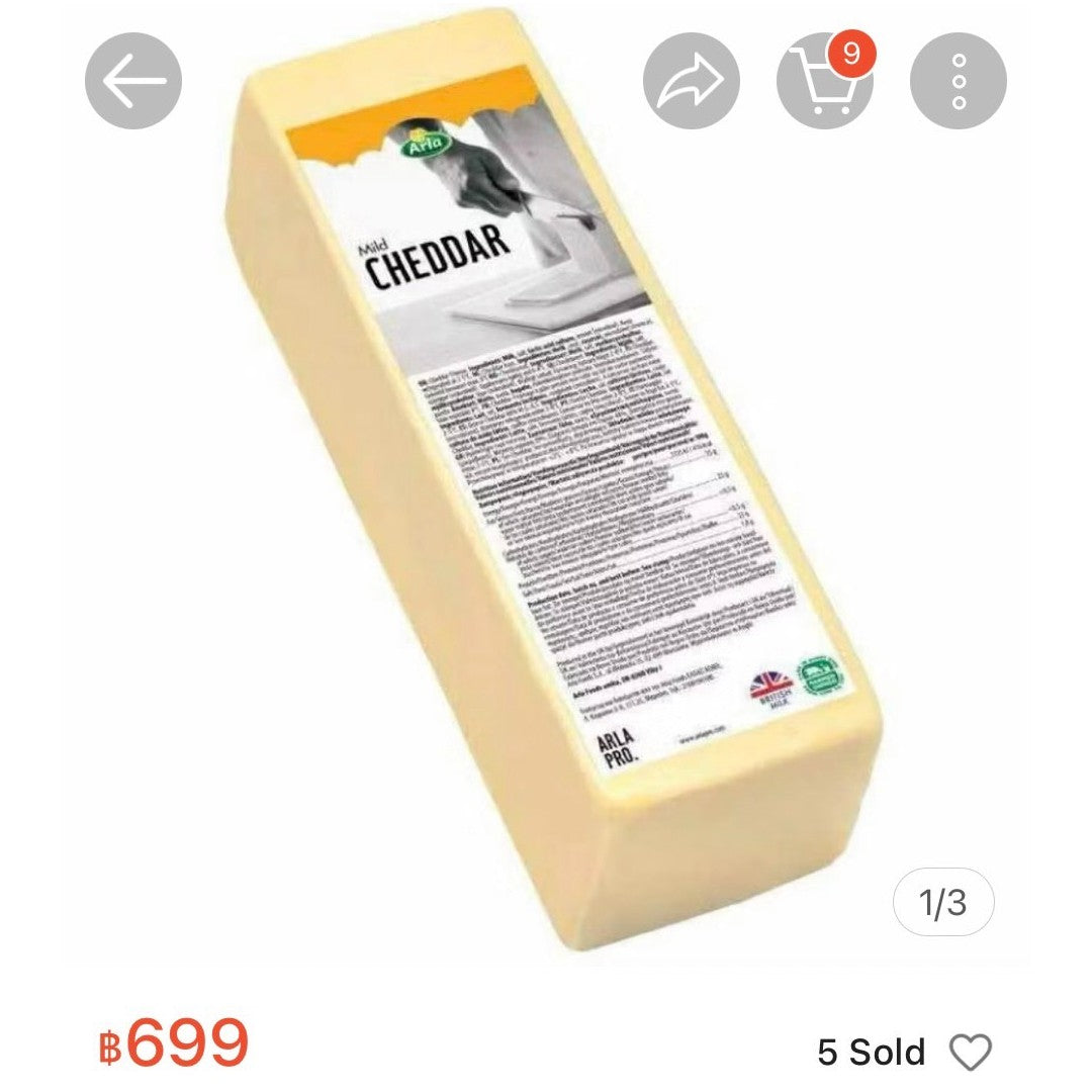 Arla UK - Pro White Cheddar Cheese. Buy 1 block (2.5 kg) - Get 1 block FREE! [ November Harvest Promotion ]